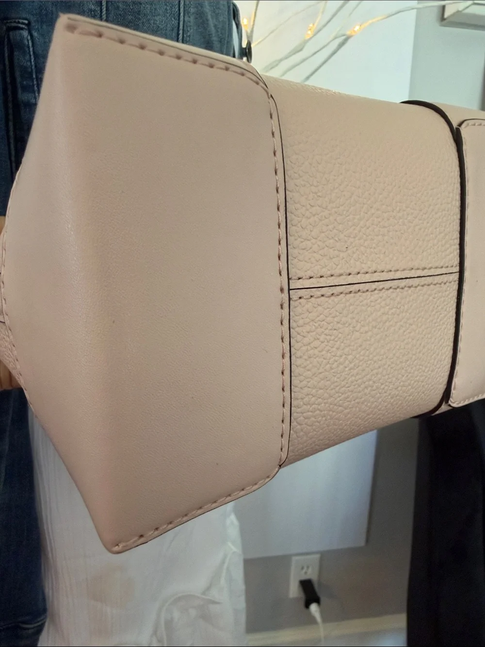 Michael Kors blush, pink pebble, leather Crossbody with adj/removable strap - Picture 6 of 12